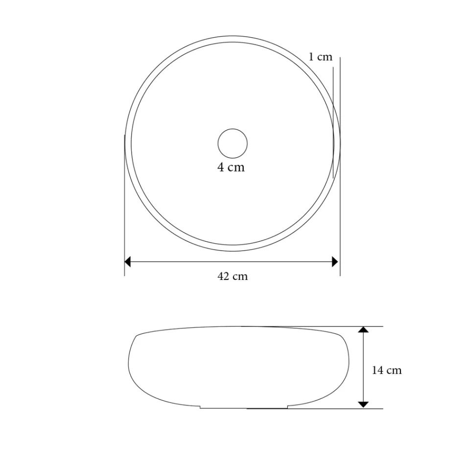 Aufsatzwaschbecken aus feuerfestem Ton Made in Italy - Diego Viadurini