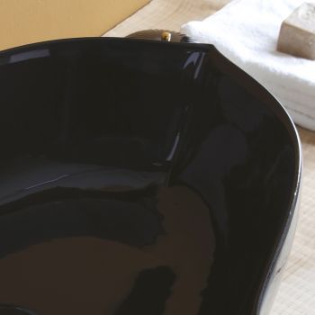 Aufsatzwaschbecken aus glänzender Keramik Made in Italy - Oscar