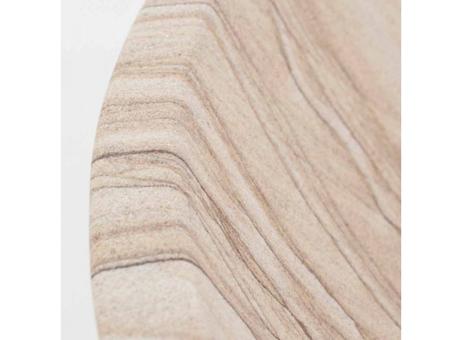 Aufsatzwaschbecken aus Sandstein in runder Form - Cerasolo Viadurini