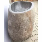 Design Waschbecken im Naturstein Meer, Einzelstück Viadurini