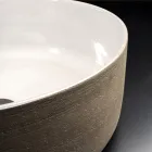 Weißes Design-Badezimmer-Waschbecken aus feuerfestem Ton Made in Italy - Tatiana Viadurini