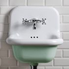Freistehendes Badezimmer-Waschbecken aus weißer und farbiger Keramik 42 cm - Meridiano Viadurini