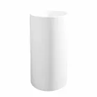 Freistehendes Badezimmer-Waschbecken aus weißem Harz mit zylindrischer Form - Libertine Viadurini