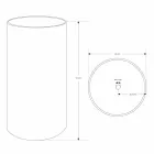 Freistehendes Badezimmer-Waschbecken aus weißem Harz mit zylindrischer Form - Libertine Viadurini