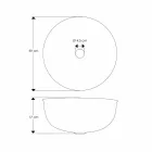 Rundes Aufsatzwaschbecken aus gehämmertem Chrommessing - Diamond Viadurini