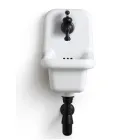 Wandhängendes Badezimmer-Waschbecken aus farbiger Keramik Modernes Design 26 cm - Jordan Viadurini