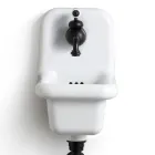 Wandhängendes Badezimmer-Waschbecken aus farbiger Keramik Modernes Design 26 cm - Jordan Viadurini