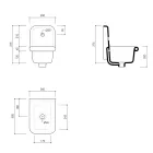 Wandwaschbecken aus farbiger Keramik im Vintage-Stil 26 cm - Jordan Viadurini