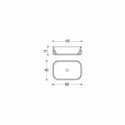 Modernes Design Arbeitsplatte Rechteckiges weißes Badezimmerwaschbecken - Tulyp2 Viadurini