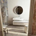 Waschtischplatte mit integrierten zentralen Waschbecken Gemona, made in Italy