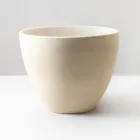 Konisches Aufsatzwaschbecken aus handgedrehtem Schamotte – Orbite Viadurini