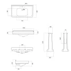 Säulenwaschbecken aus weißer Keramik Made in Italy - Wollie Viadurini