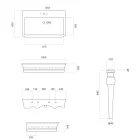 Waschtischkonsole aus weißer Keramik Made in Italy Classic Design - Areta Viadurini