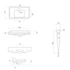 Konsolenwaschbecken aus weißer Keramik Made in Italy Classic Style - Wollie Viadurini