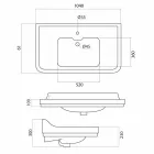 Waschtischkonsole aus weißer Keramik im klassischen italienischen Design, Swami Viadurini