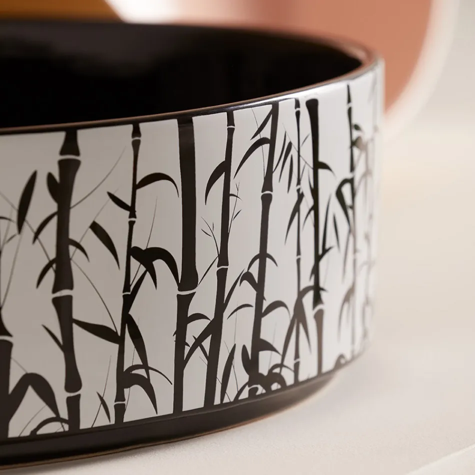 Aufsatzwaschbecken für das Badezimmer aus Feinsteinzeug, hergestellt in Italien – Umschlag Viadurini