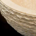 Waschbecken Weiß Unterstützung Naturstein Finn, ein Stück Viadurini