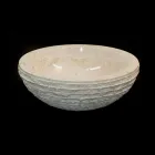 Waschbecken Weiß Unterstützung Naturstein Finn, ein Stück Viadurini