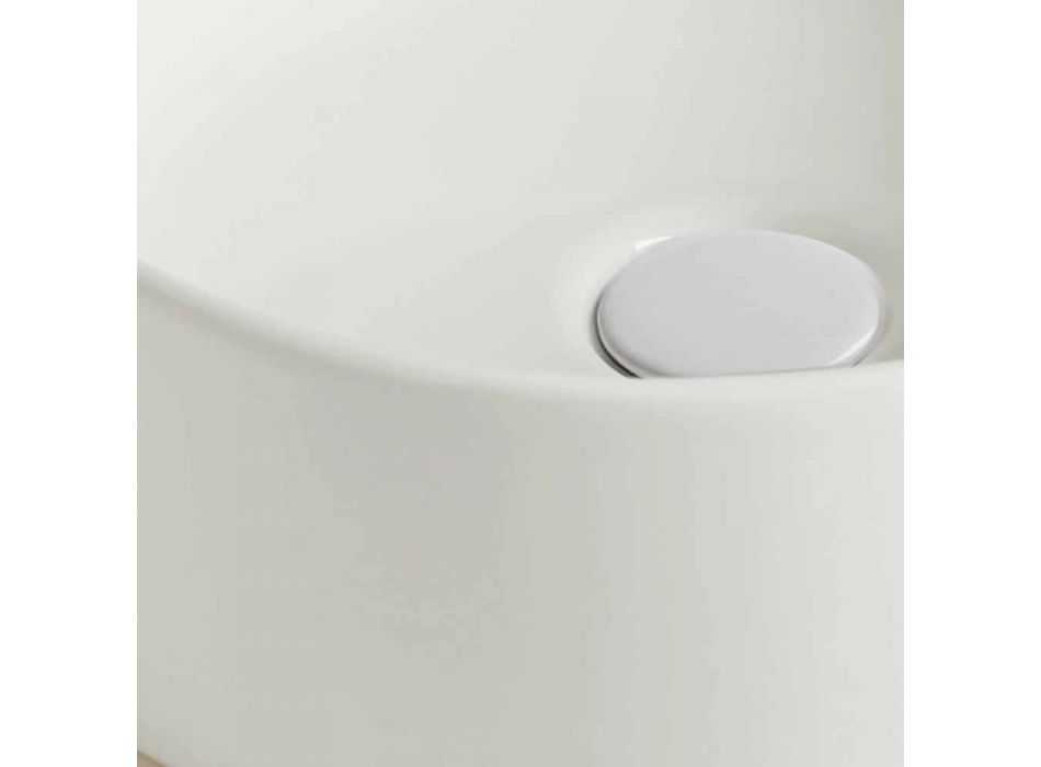 Modernes rundes Waschtischbecken aus Keramik Made in Italy - Rotolino Viadurini