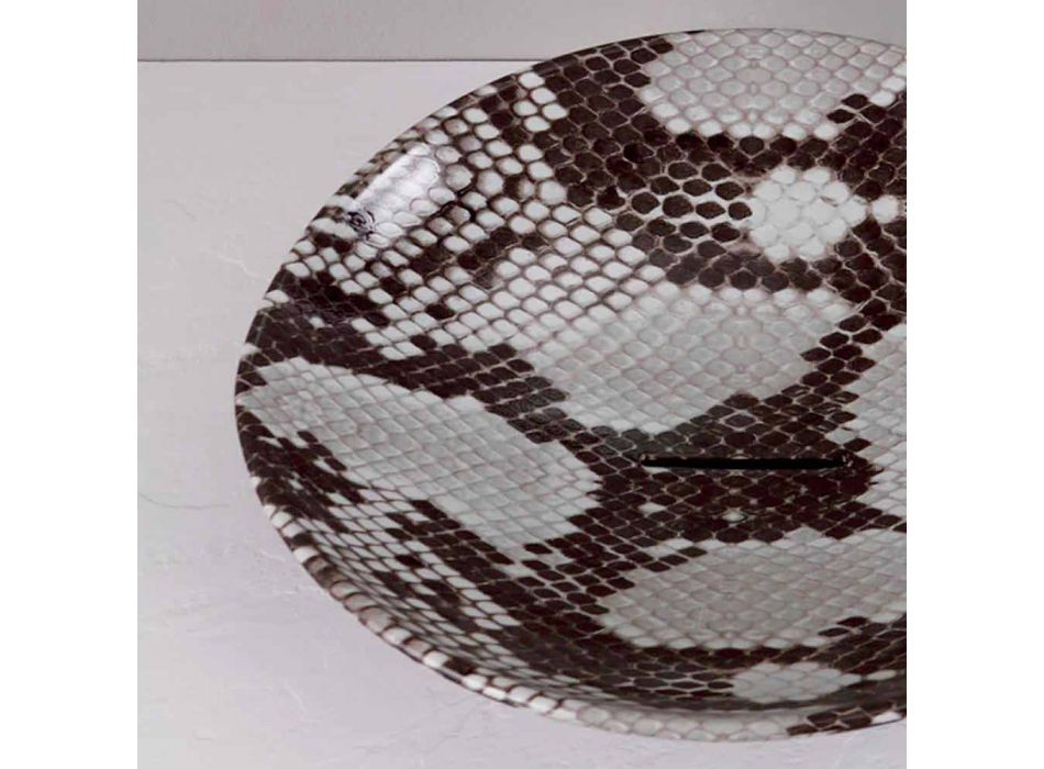 Aufsatzwaschbecken aus Keramik Design Made in Italy Tiere Viadurini
