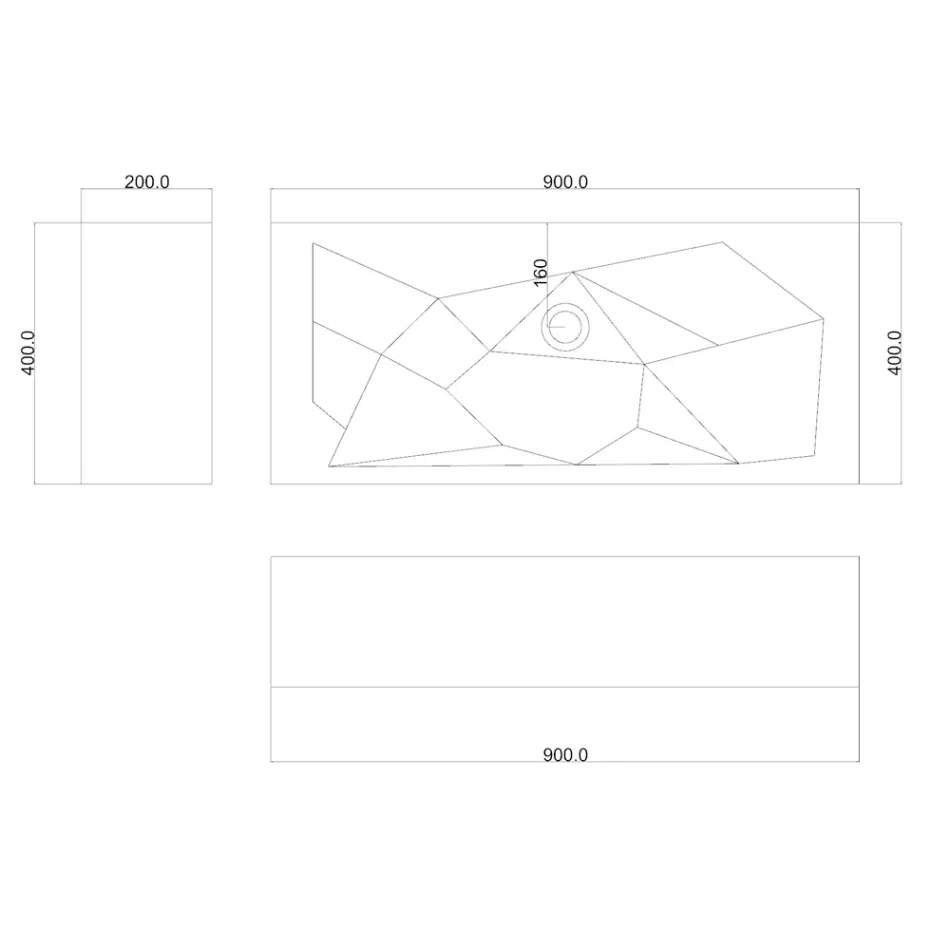 Aufsatzwaschbecken in modernem Design Brill Made in Italy Viadurini