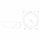 Rundes Design Arbeitsplatte Waschbecken aus handgefertigtem schwarzem Marmor - Leinen Viadurini