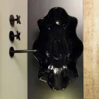 Aufsatzwaschtisch in Schwarz und Gold Keramik Design in Italien Cubo gemacht Viadurini