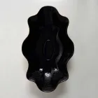 Aufsatzwaschtisch in Schwarz und Gold Keramik Design in Italien Cubo gemacht Viadurini