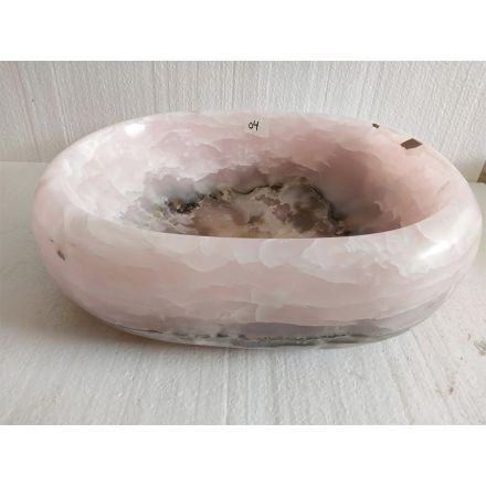 Design-Aufsatzwaschbecken aus rosa Onyx Stein Baffo, Einzelstück Viadurini