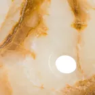 Design-Aufsatzwaschbecken aus Lana-Onyxstein, handgefertigt Viadurini