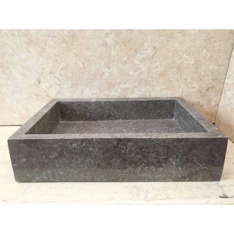 Jeff Einteiliger Designwaschtisch aus Naturstein Viadurini