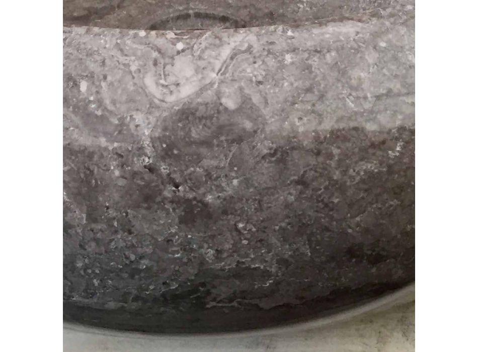 Grauer Waschtisch aus Naturstein Iza, Unikat Viadurini