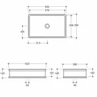 Zweifarbiger Waschtisch aus Keramik Debora aus Italien Viadurini