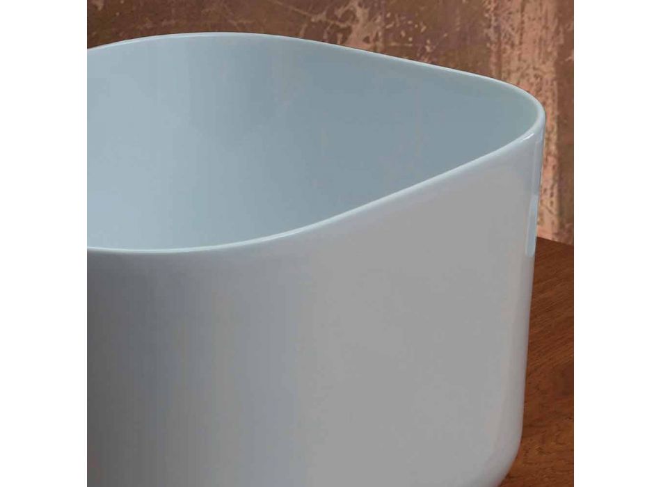 Keramik-Aufsatzwaschbecken aus Keramik im modernen Design Star Rectangular 50x40cm Viadurini