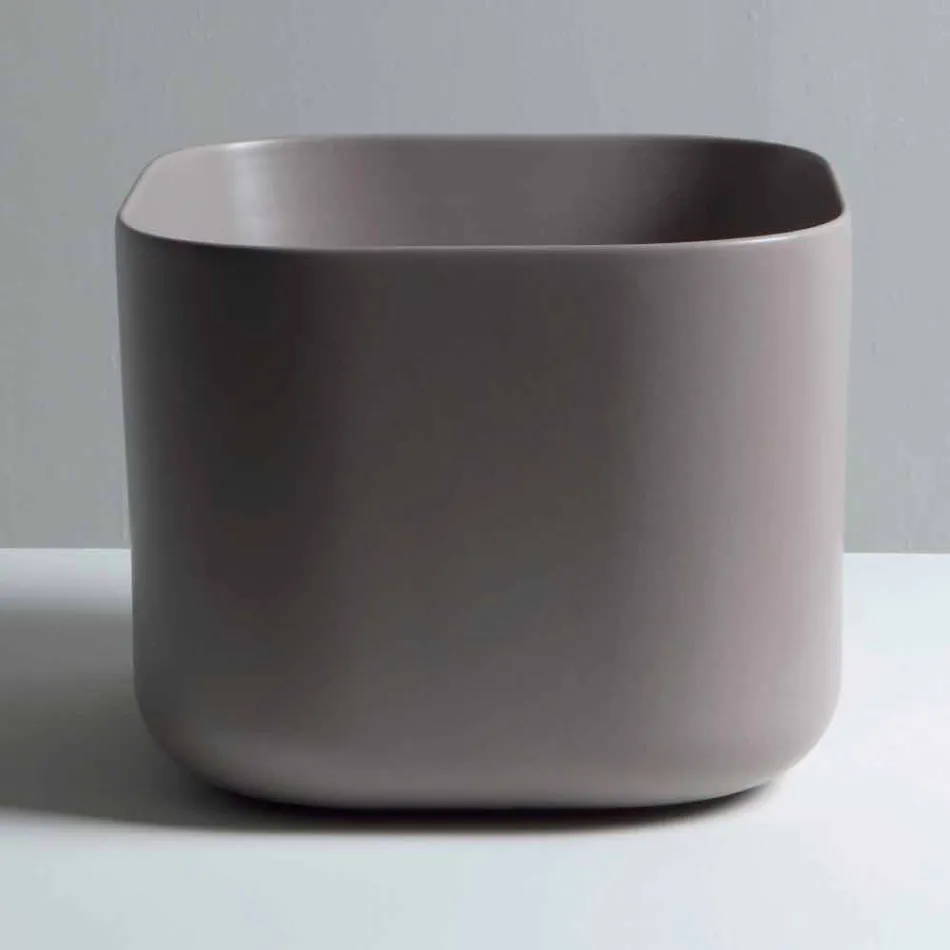 Modernes Design-Arbeitsplatte aus Keramik Waschbecken Star Square 40x40 cm Viadurini