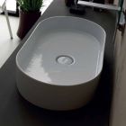 Modernes Design Waschbecken aus Keramik Sun gemacht Italien 65x35 cm Viadurini