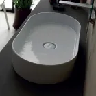 Modernes Design Waschbecken aus Keramik Sun gemacht Italien 65x35 cm Viadurini