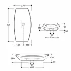 Aufsatzwaschbecken in getüpfter Keramik des Designs Made in Italy Laura Viadurini