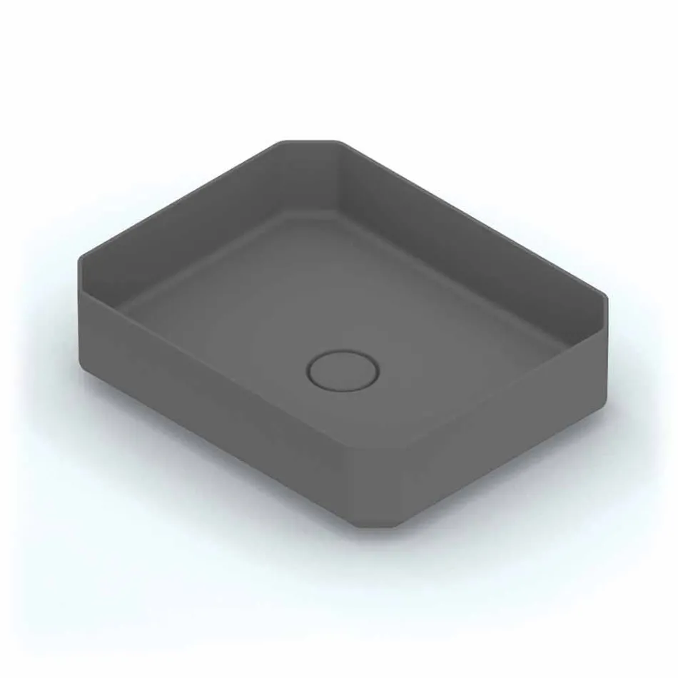 Modernes Aufsatzwaschbecken aus Keramik made in Italy, Zulimo Viadurini