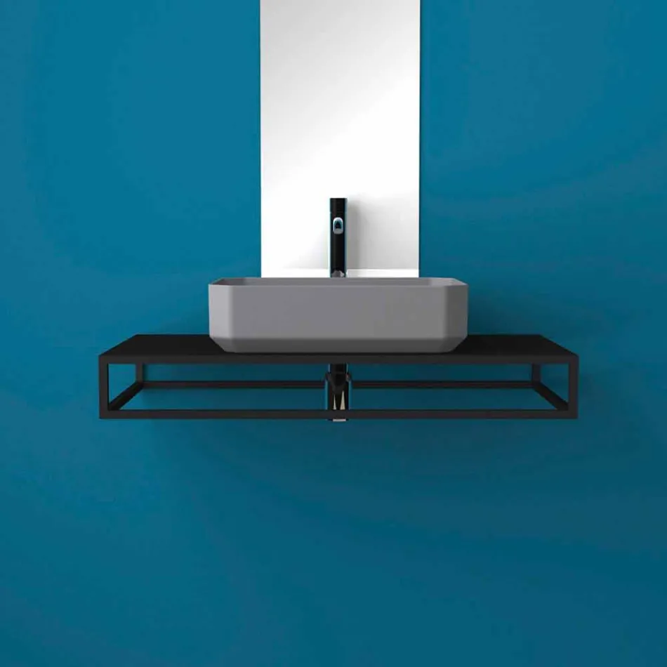 Modernes Aufsatzwaschbecken aus Keramik made in Italy, Zulimo Viadurini