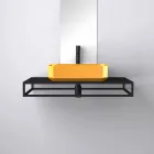 Modernes Aufsatzwaschbecken aus Keramik made in Italy, Zulimo Viadurini