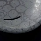 Aufsatzwaschtisch mit grauem Krokodildruck Italy Made Glossy Viadurini