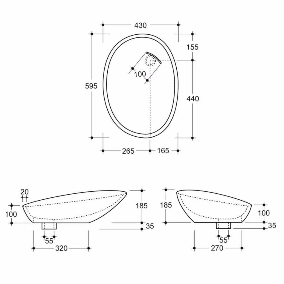 Aufsatzwaschtisch mit grauem Krokodildruck Italy Made Glossy Viadurini