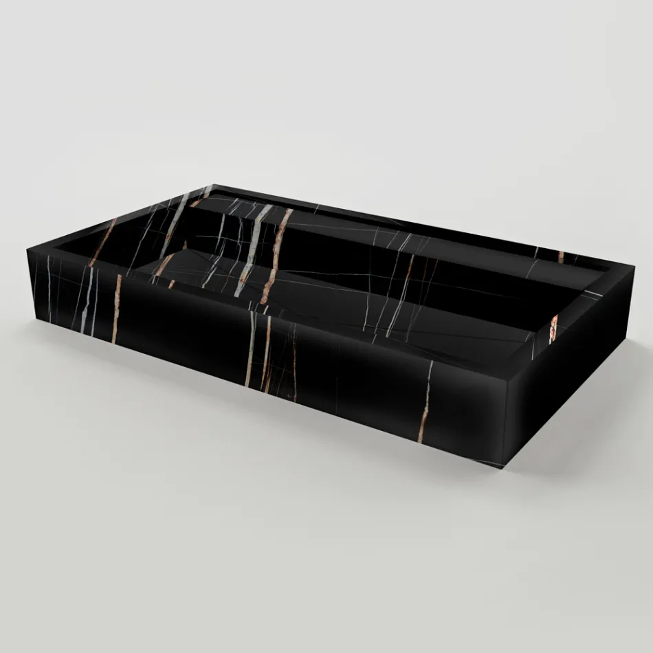 Aufsatzwaschbecken aus Feinsteinzeug in Marmoroptik, hergestellt in Italien – Cervia Viadurini