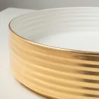 Aufsatzwaschbecken aus gewelltem Feinsteinzeug, hergestellt in Italien - Vibrazione Viadurini