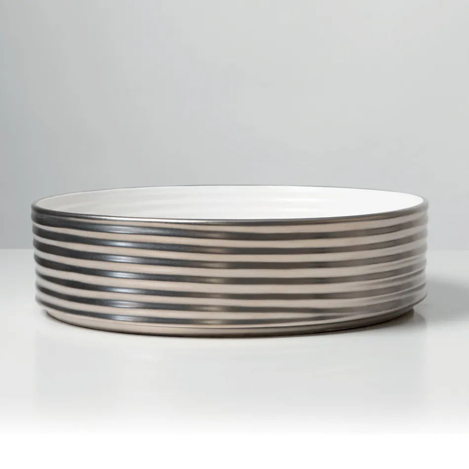 Aufsatzwaschbecken aus gewelltem Feinsteinzeug, hergestellt in Italien - Vibrazione Viadurini