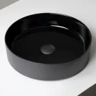 Halo Aufsatzwaschbecken aus handgedrehtem Feinsteinzeug, hergestellt in Italien Viadurini