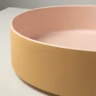 Halo Aufsatzwaschbecken aus handgedrehtem Feinsteinzeug, hergestellt in Italien Viadurini