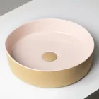 Halo Aufsatzwaschbecken aus handgedrehtem Feinsteinzeug, hergestellt in Italien Viadurini