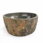 Aufsatzwaschbecken aus natürlichem Flussstein Agra Viadurini